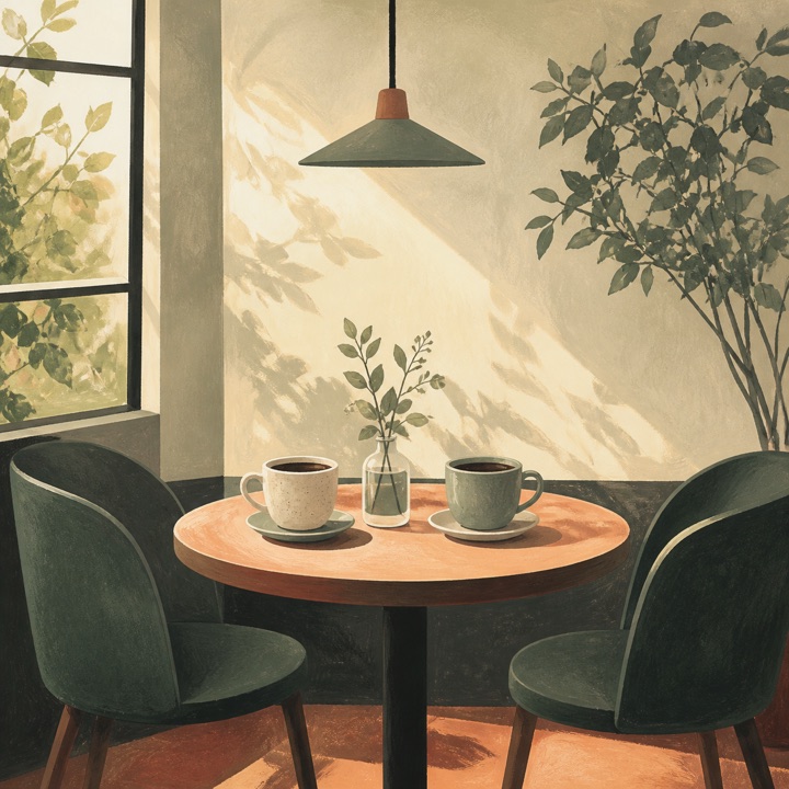 カフェの世界観を表すイラスト