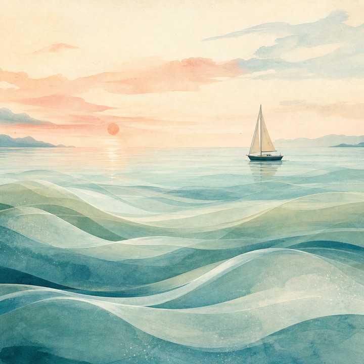 海の世界観を表すイラスト