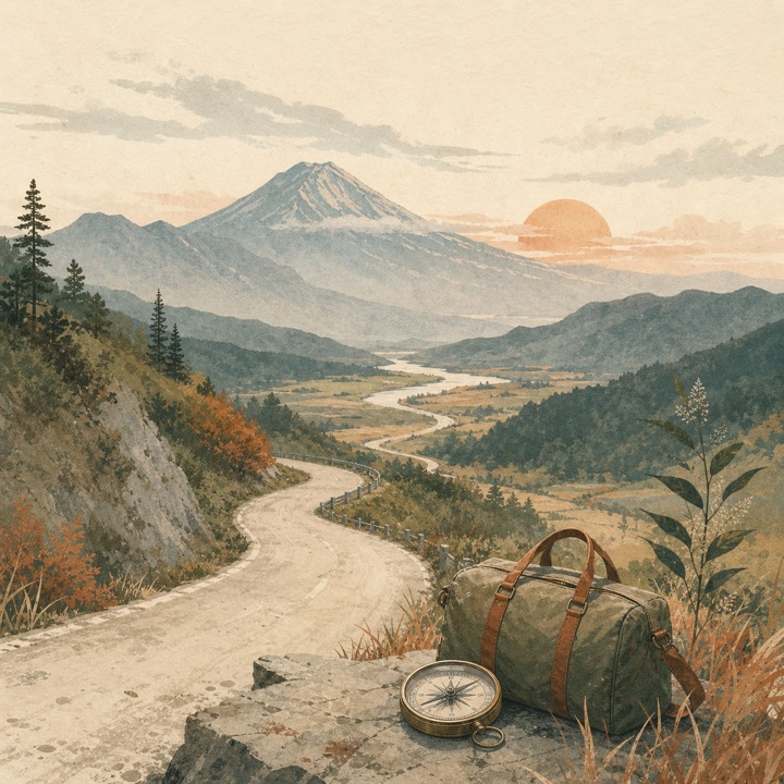 旅人の世界観を表すイラスト